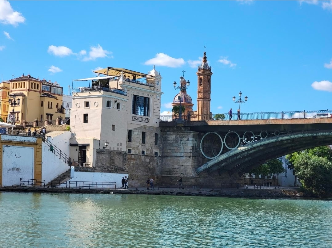 Puente de Triana on a bright afternoon