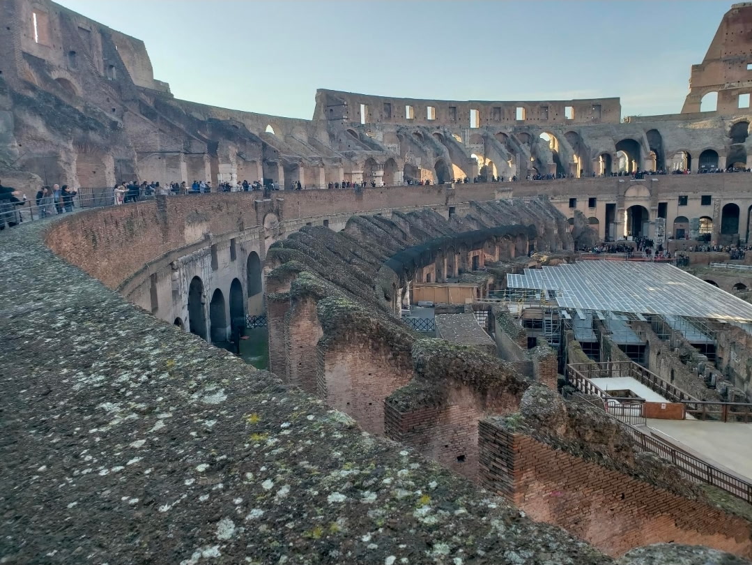 From the upper tier, where the scale of the place finally lands
