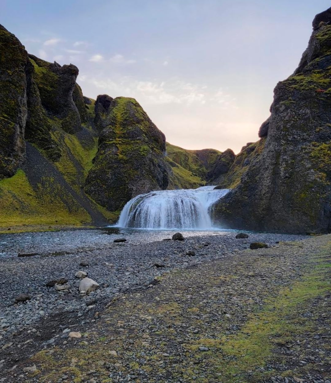 Stjórnarfoss at golden hour