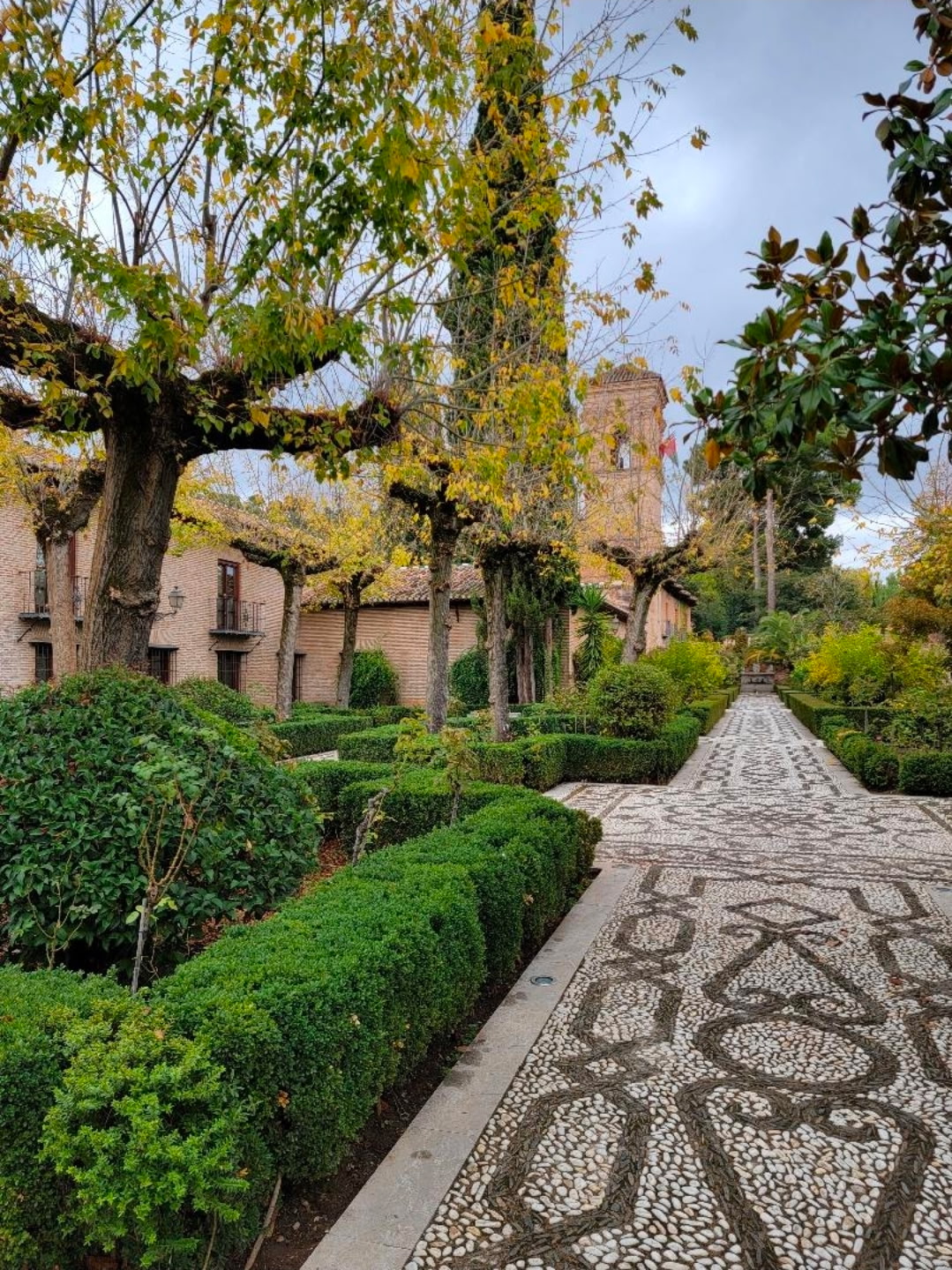 Pebble-mosaic paths in the Generalife gardens